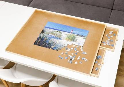 Puzzelplaat met lades - 1500 stukjes - 90x67 cm