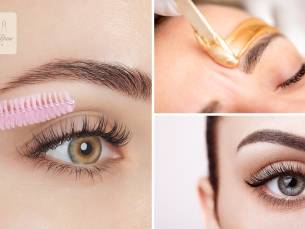 Wenkbrauw- of wimperbehandeling naar keuze