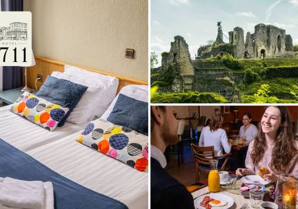 Overnachting voor 2 + ontbijt + late check-out in Valkenburg