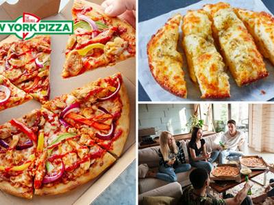 New York Pizza + evt. lavacake of garlic bread voor afhaal