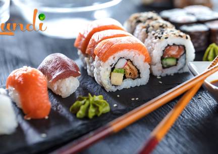 Sushibox voor afhaal (26 of 62 stuks)