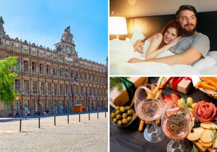 Overnachting voor 2 + ontbijt + late check-out + welkomstdrankje met tapas in Valenciennes