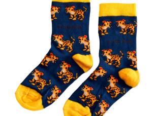 Save the Leopards Bamboo Socks for Kids | UK Kids 6-9 | Age 3-5 yrs