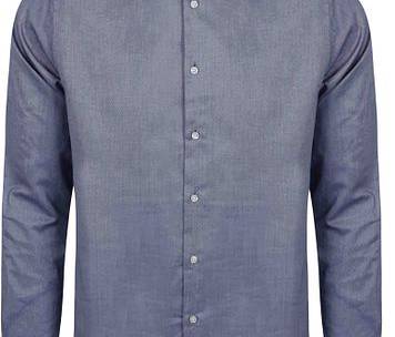 Steppin' Out Overhemd Oxford Melange Blauw