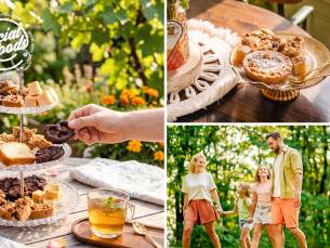 Wandelarrangement of high tea