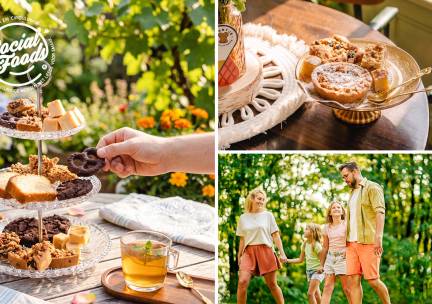 Wandelarrangement of high tea