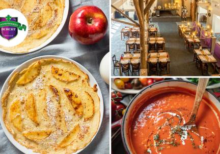 3-gangen keuzediner of kindermenu bij Pannenkoekenburcht Nienoord