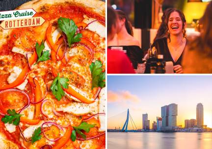 All-You-Can-Eat pizza + rondvaart (2 uur) bij Pizza Cruise Rotterdam