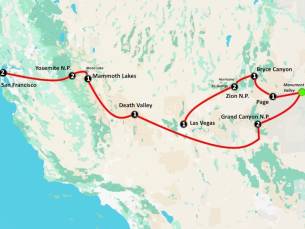 Adventures on the Trails of the West (15 dagen)
