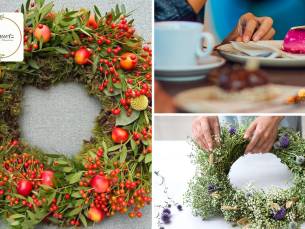 Workshop herfstkrans of pompoenbloemstuk maken (2 uur) + drinken en wat lekkers