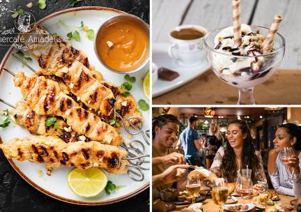 4-gangen keuzediner bij DinercafÃ© Amadeus