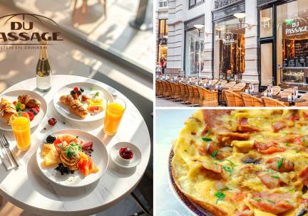 Ontbijt met verse jus d'orange + koffie/thee en evt. prosecco bij Du Passage in hartje Den Haag