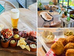 Borrelplank voor 2 personen of bittergarnituur (12 stuks) + drankje bij Riverside Outdoor & Events