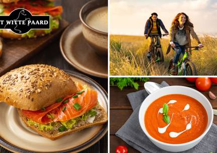 2-gangen keuzelunch of wandel- of fietsarrangement