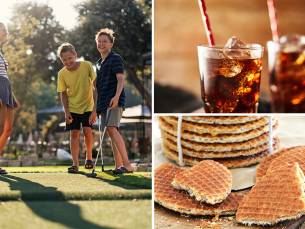 Minigolf + lekkers + drankje of familie bij Midgetgolfbaan Haarlem