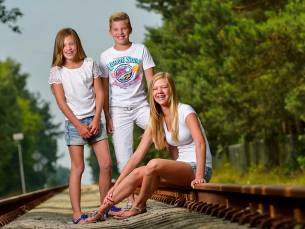 Familieshoot voor 5 personen (60 min) + 5 digitale foto's