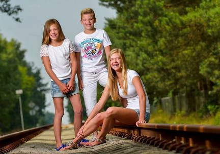 Familieshoot voor 5 personen (60 min) + 5 digitale foto's