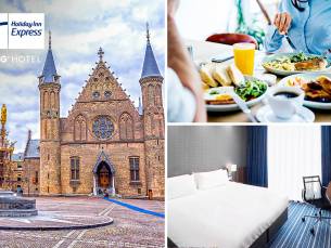 Overnachting voor 2 + ontbijt + late check-out in hartje Den Haag