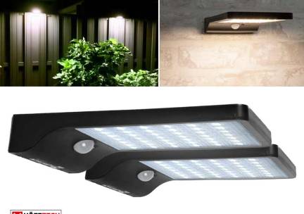 Ultra Dunne Solar Sensor Buitenlamp Zwart - Vandaag 1+1 GRATIS! ...