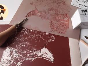 Workshop linosnede (2 tot 3 uur) + koffie/thee en lekkers