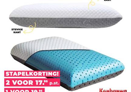 Konbanwa Traagschuim Hoofdkussen Verkoelend- Met Stevige En Zachte Kant! ...