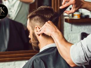 Kappersbehandeling voor heren + evt. baard trimmen