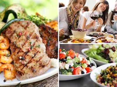 Afhalen: hoofdgerecht + 3 bijgerechten óf mixed grill
