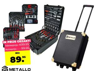 599-Delige Gereedschapstrolley Metallo Gold - Met Ringratel Sleutelset En...