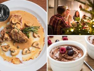 4-gangen kerstdiner voor bezorgen of afhalen bij Brasserie Ãglise