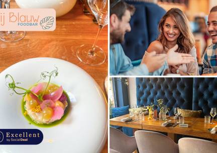 3- of 4-gangendiner van de chef bij Bij Blauw FOODBAR