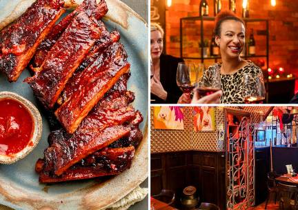 Onbeperkt spareribs + groenten + knoflooksaus