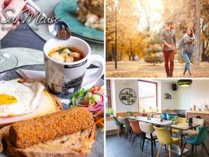 Wandel- of fietsarrangement incl. warme drank + gebak + 12-uurtje bij Sur Meuse