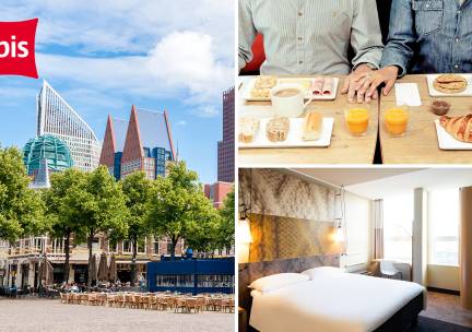Overnachting voor 2 + bitterballen en ontbijt in Den Haag