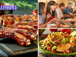 2-gangen keuzediner met onbeperkt spareribs of kippenvleugels bij Corta Colina Streetfood