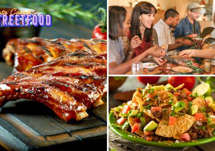 2-gangen keuzediner met onbeperkt spareribs of kippenvleugels bij Corta Colina Streetfood