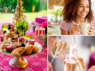 High tea + glas bubbels