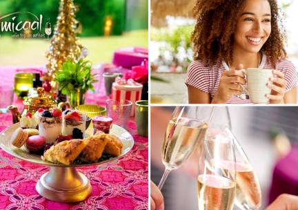 High tea + glas bubbels