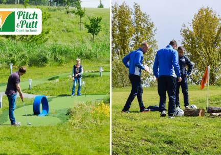 Fungolf of voetgolf + bittergarnituur bij Pitch&Putt Golf Doetinchem