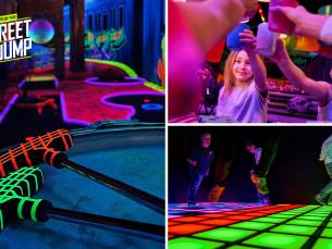 Glow in the dark minigolf (12 holes) + Pixel Play (30 min) + drankje + zakje chips
