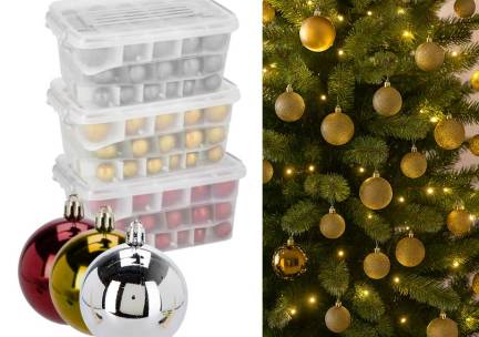 70-Delige Set Kerstballen - In Handige Opbergbox! ...
