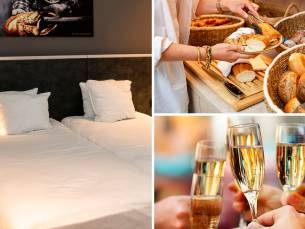 Overnachting + glas cava + late check-out + evt. ontbijt