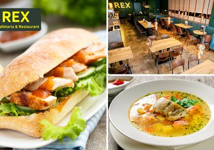 2-gangen keuzelunch bij Rex: viscafetaria en restaurant