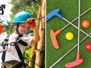 Klimpark (2 uur) + mini- of discgolf (1 uur) bij Mastworp Uden
