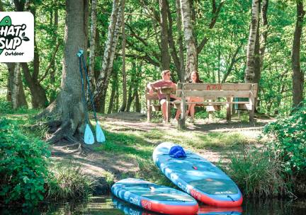 Huur 2,5 uur een sup of een megasup (4-14 pers) + materiaal + flesje water