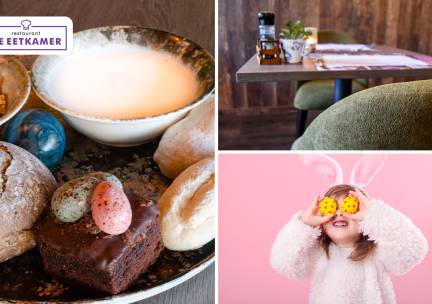 4-gangen paasbuffet of paas-high tea voor afhaal bij De Eetkamer