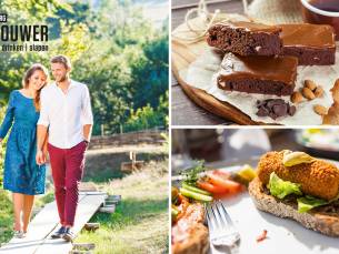 Wandel- of fietsarrangement + warme drank met brownie + 2-gangenlunch