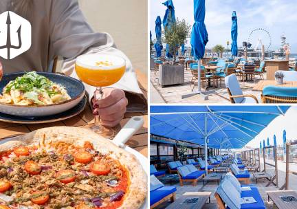 Pizza of pasta naar keuze of 2-gangenlunch of -diner aan het strand van Scheveningen