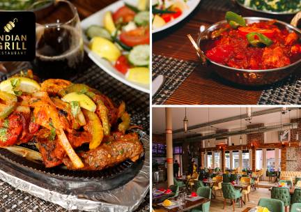Indiaas 3-gangen keuzediner of -lunch bij Indian Grill Restaurant