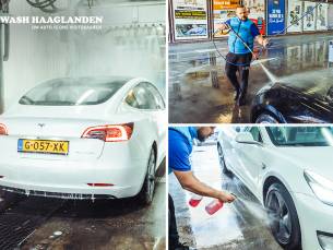 Autowasbeurt bij Carwash Haaglanden, evt. + desinfectie interieur