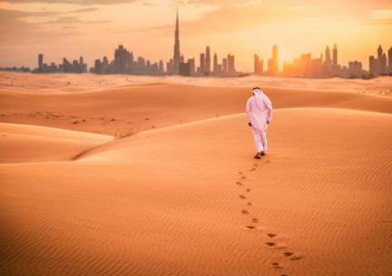 Dubai, moderne stad en oneindige woestijn